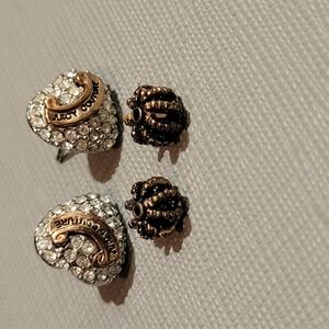 Juicy Couture Gold and Silver Heart Earrings
